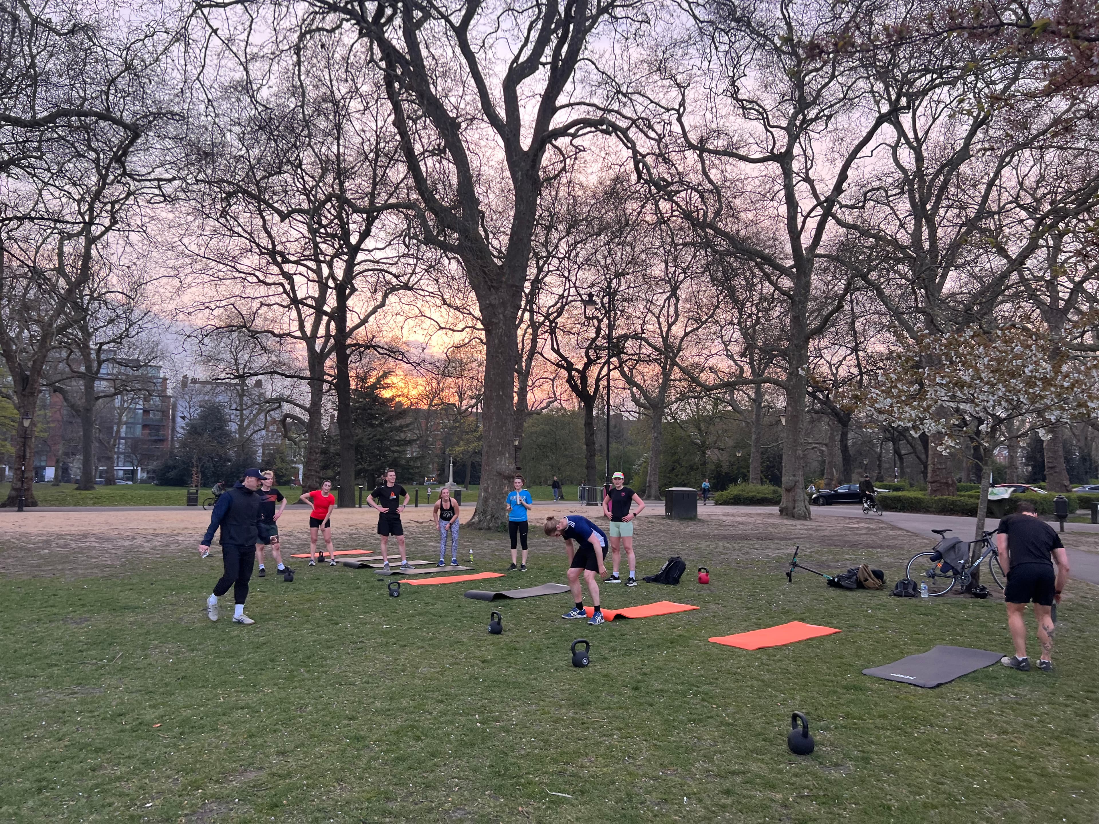 Jove Club training session in the park