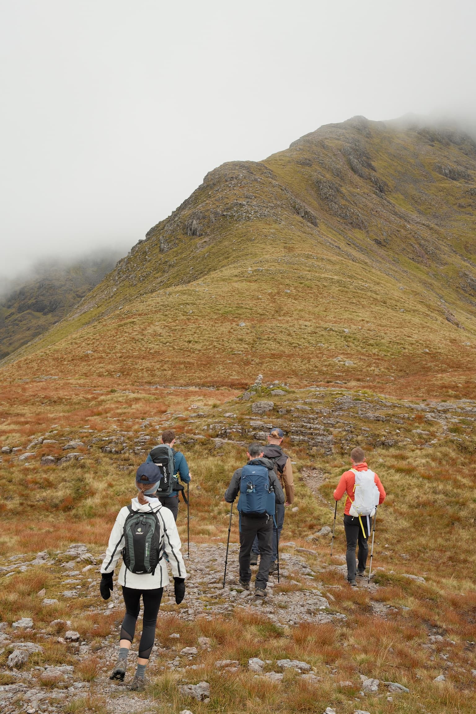 Jove Club group hiking in the Scottish Highlands